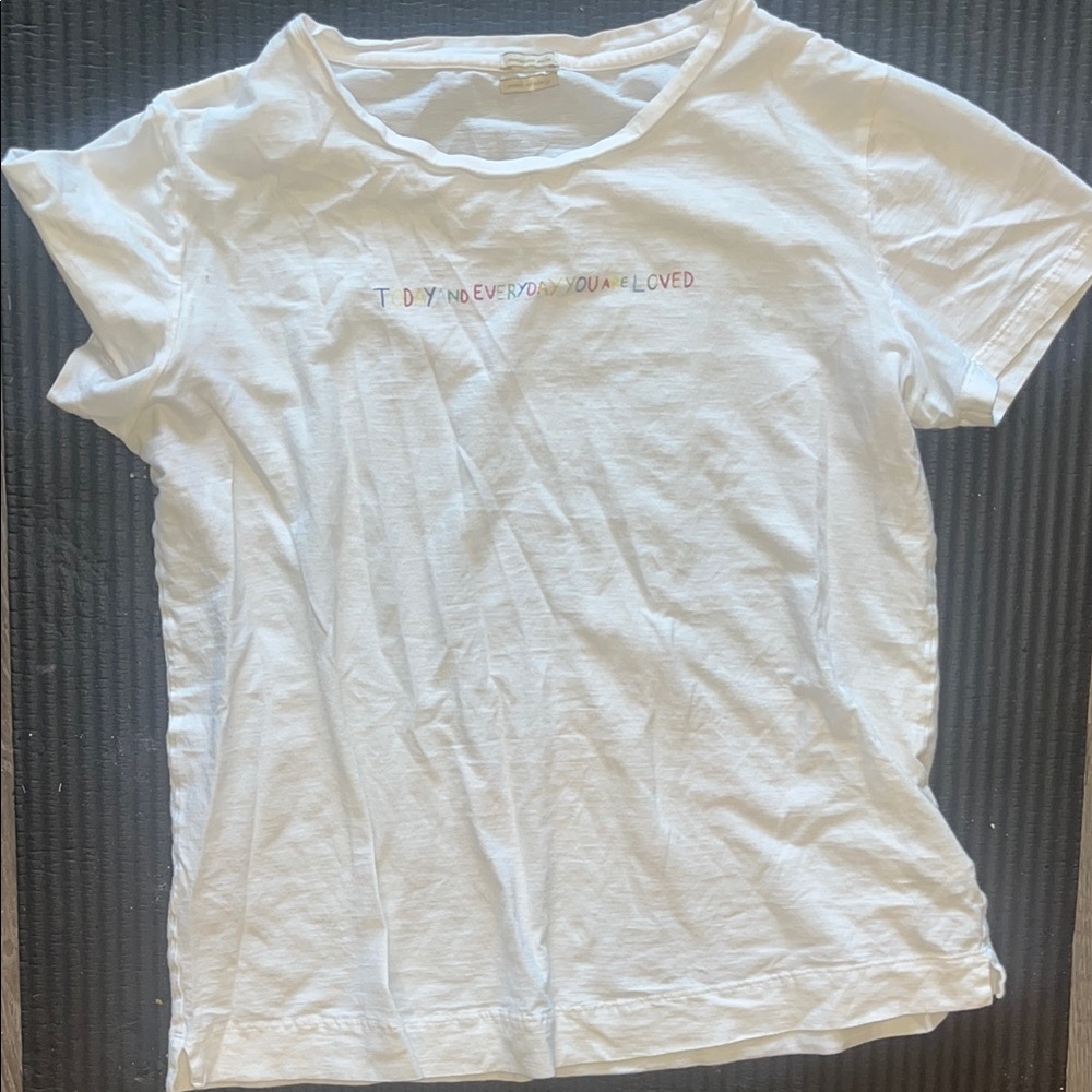 Massimo Alba Short Sleeve Tee - “Today and everyday you are loved” - SIZE S/M